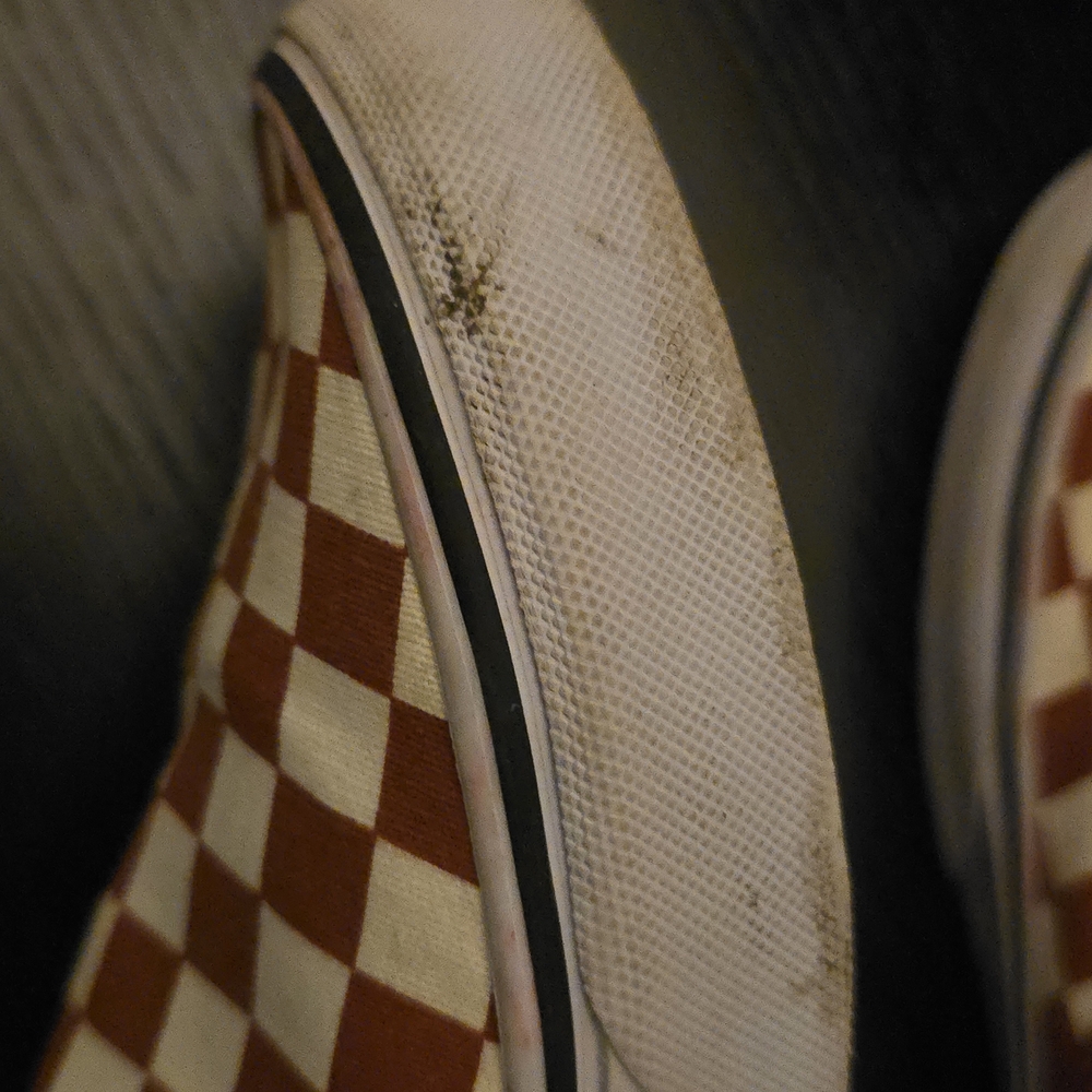 Vans Rust/Brown Checkerboard Slip-Ons - Picture 10 of 14